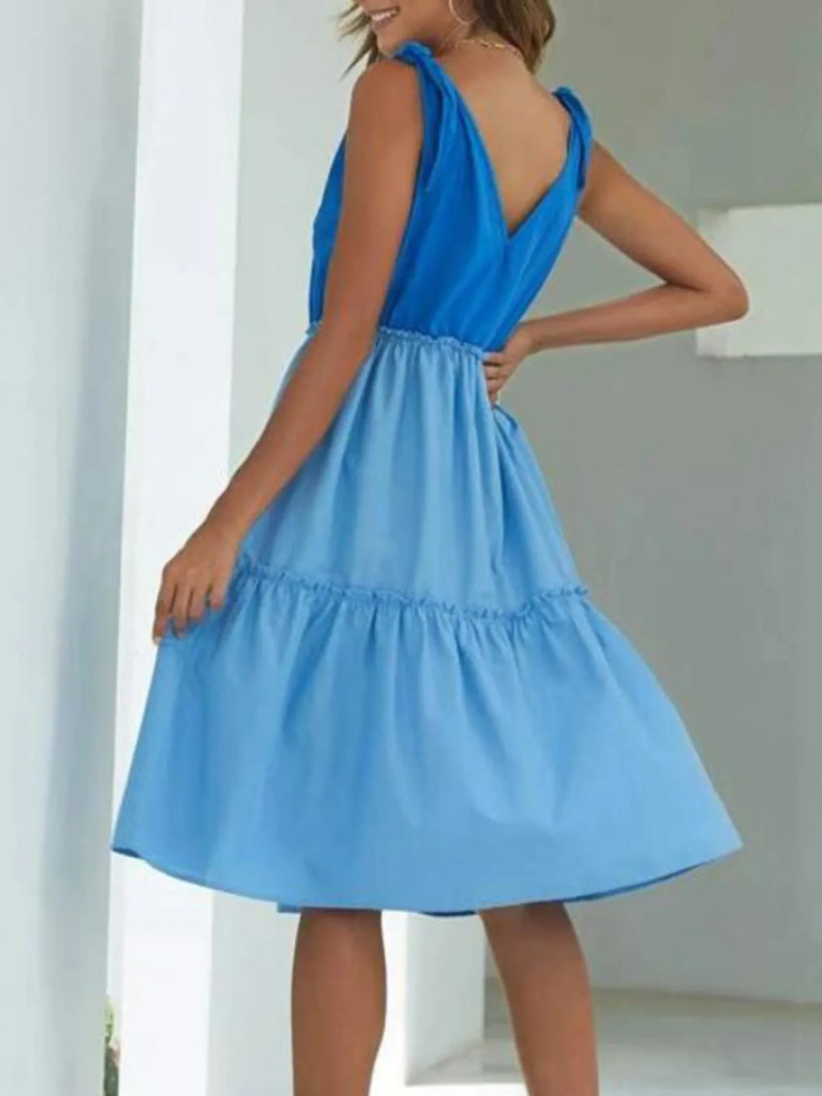 Colorblock Tiered Midi Tank Dress by ArtisticExpression