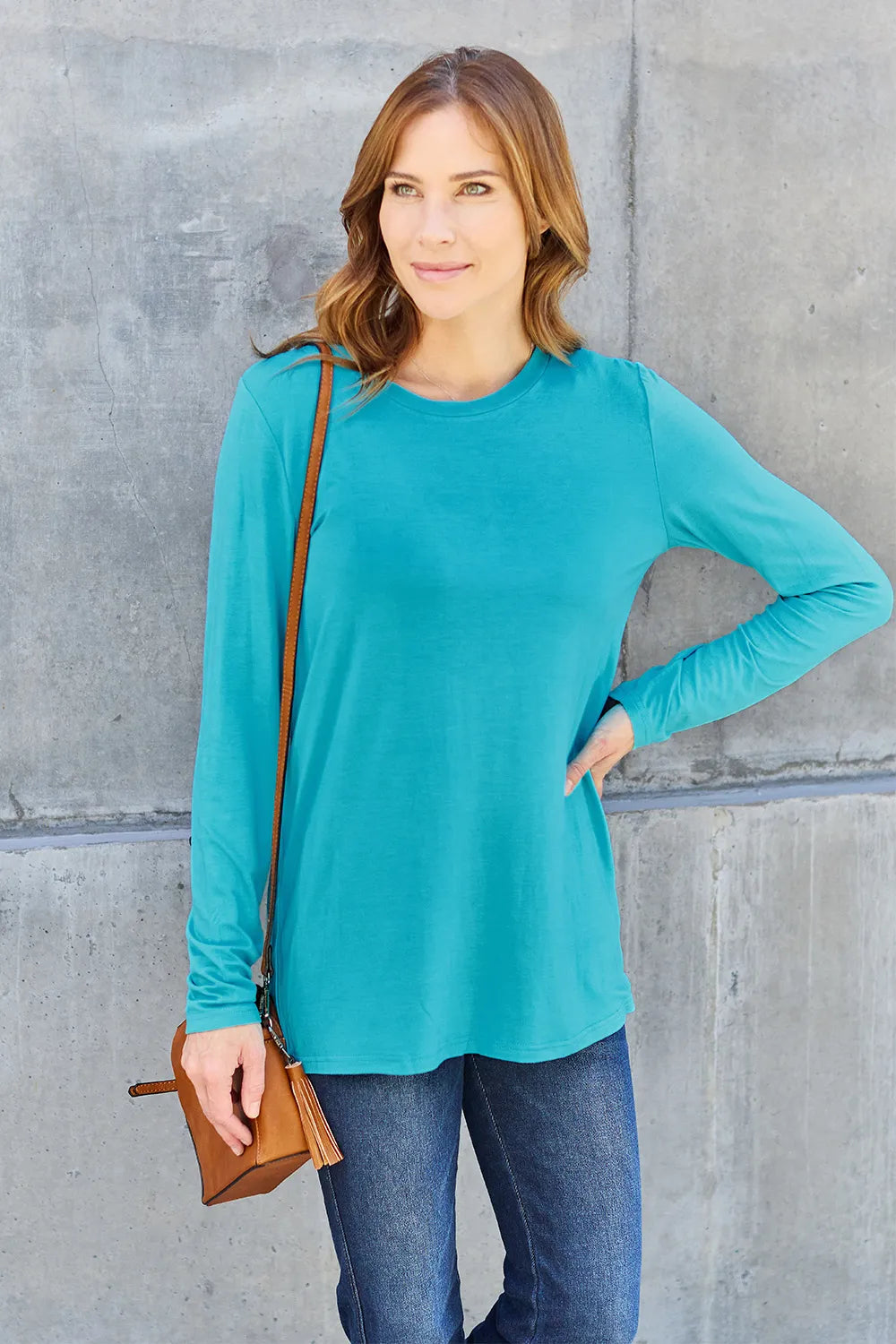 Basic Bae Round Neck Long Sleeve Top