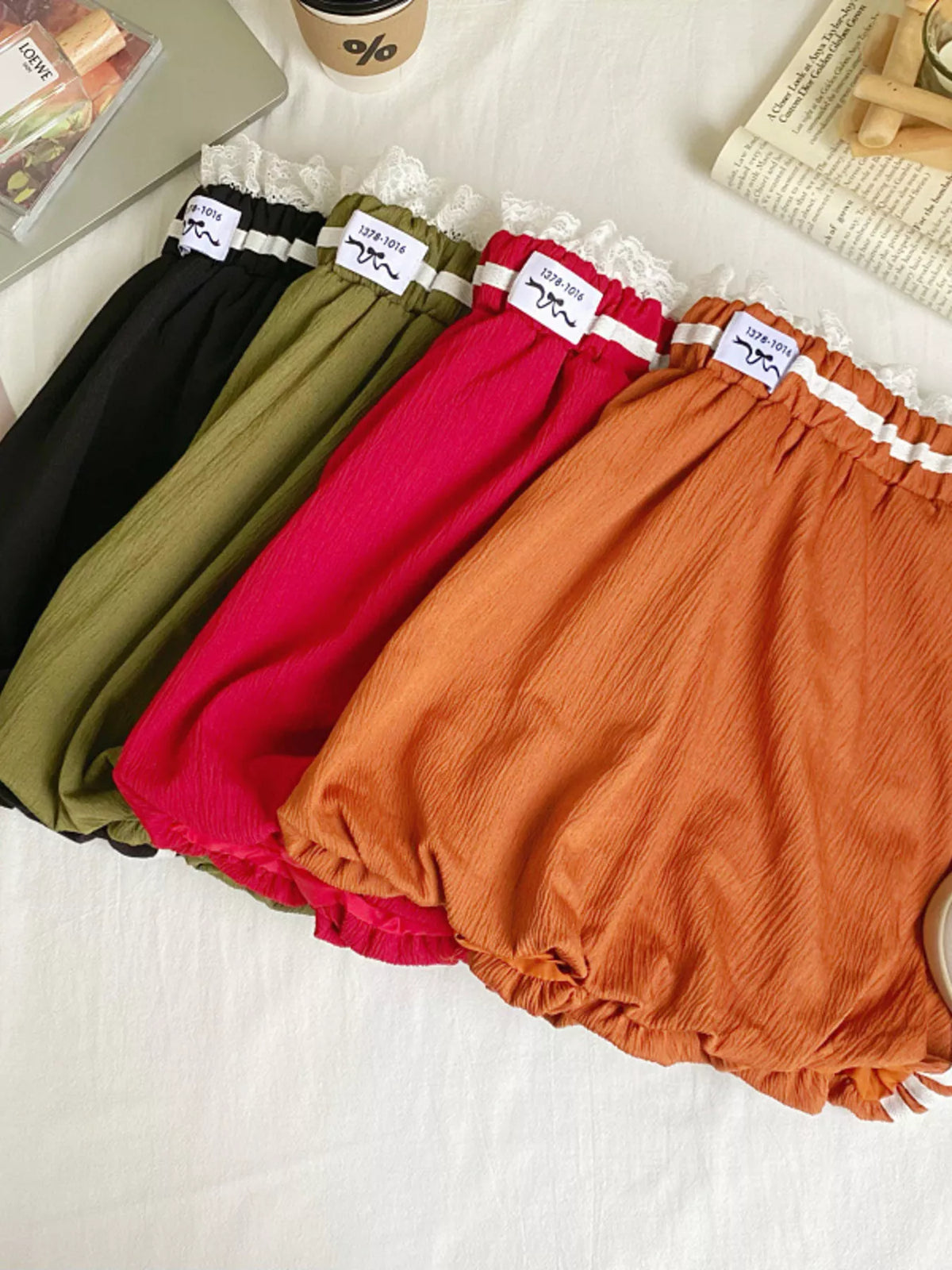 Lace Trim Mini Skirt