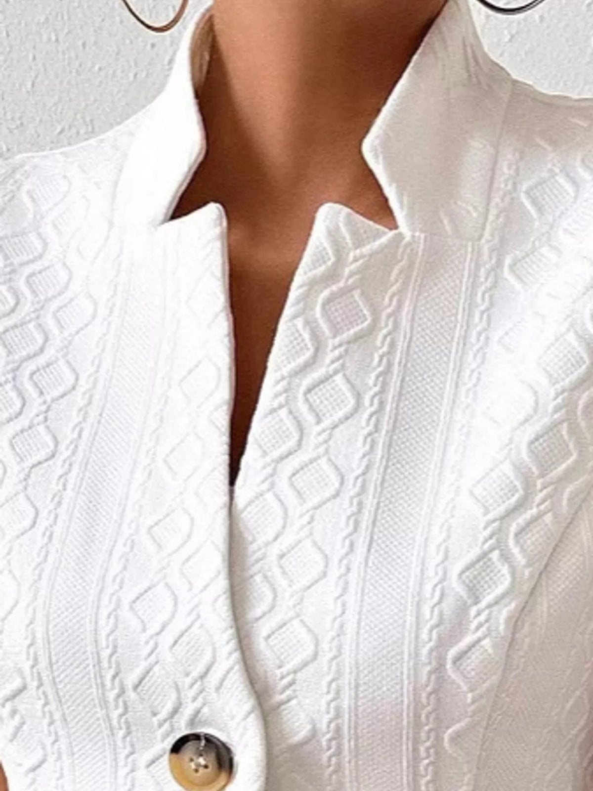 Textured Slim-Fit Button-Down Vest Coat