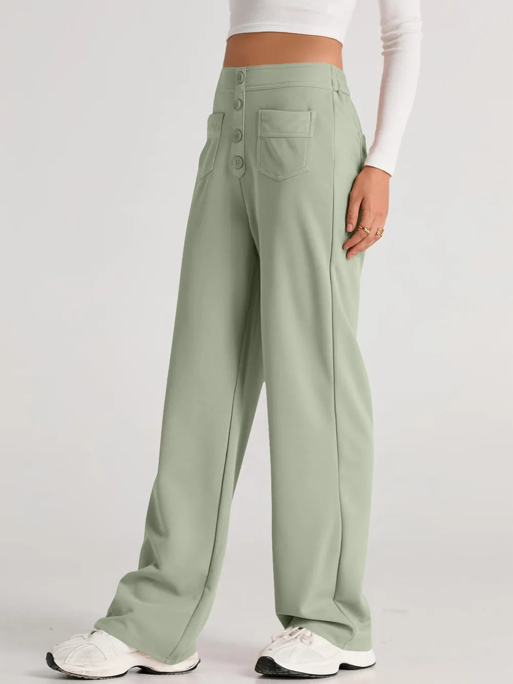 High-Rise Wide-Leg Pants by K&L