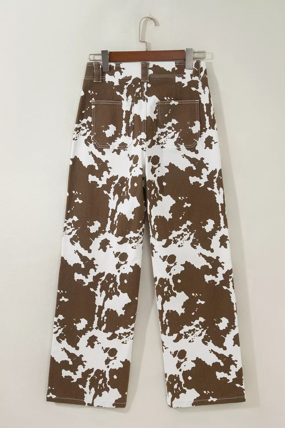 Western Style Regular Fit Jeans in Dark Brown