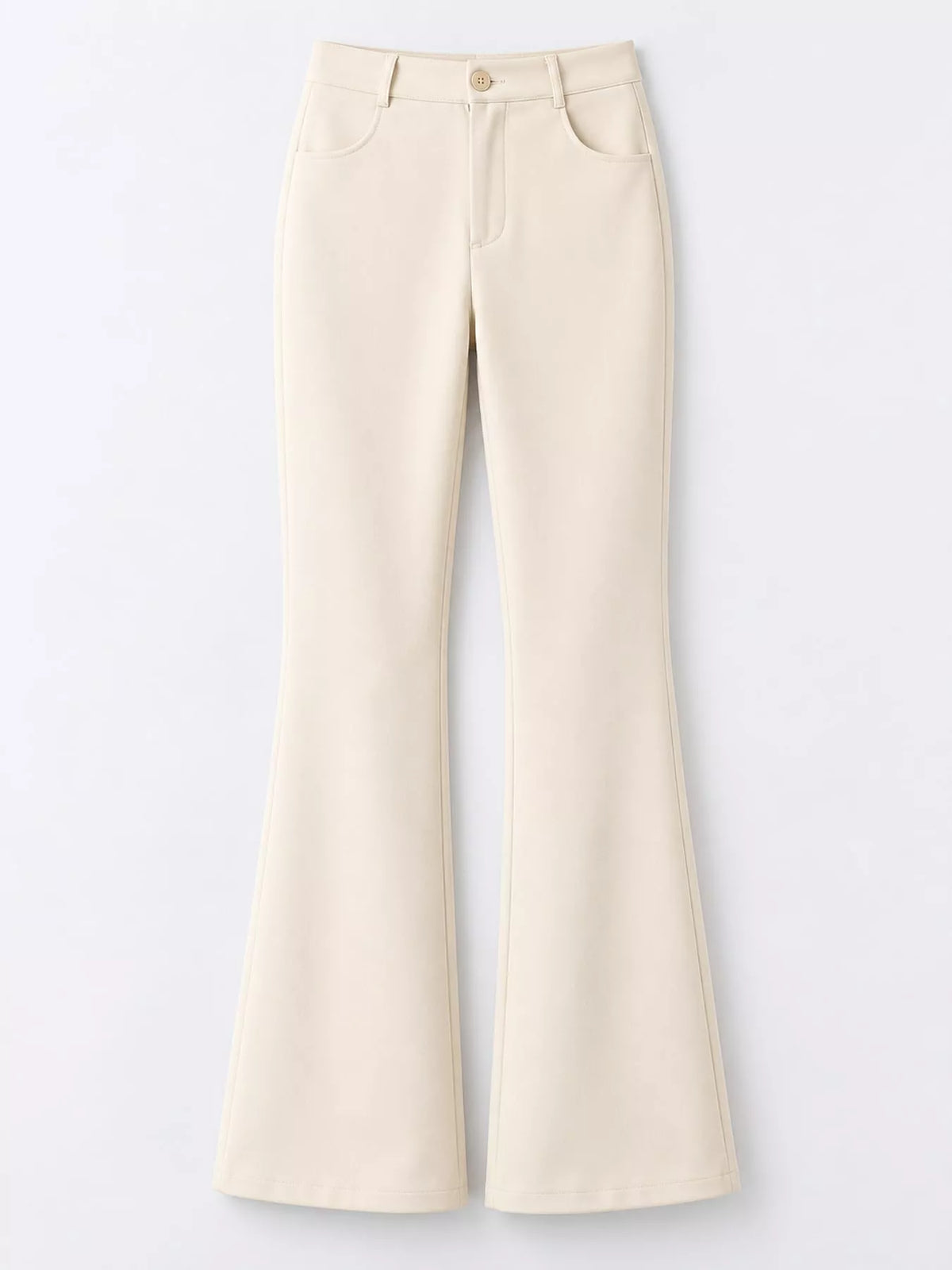 High-Waisted Straight-Leg Pants, Plus Size