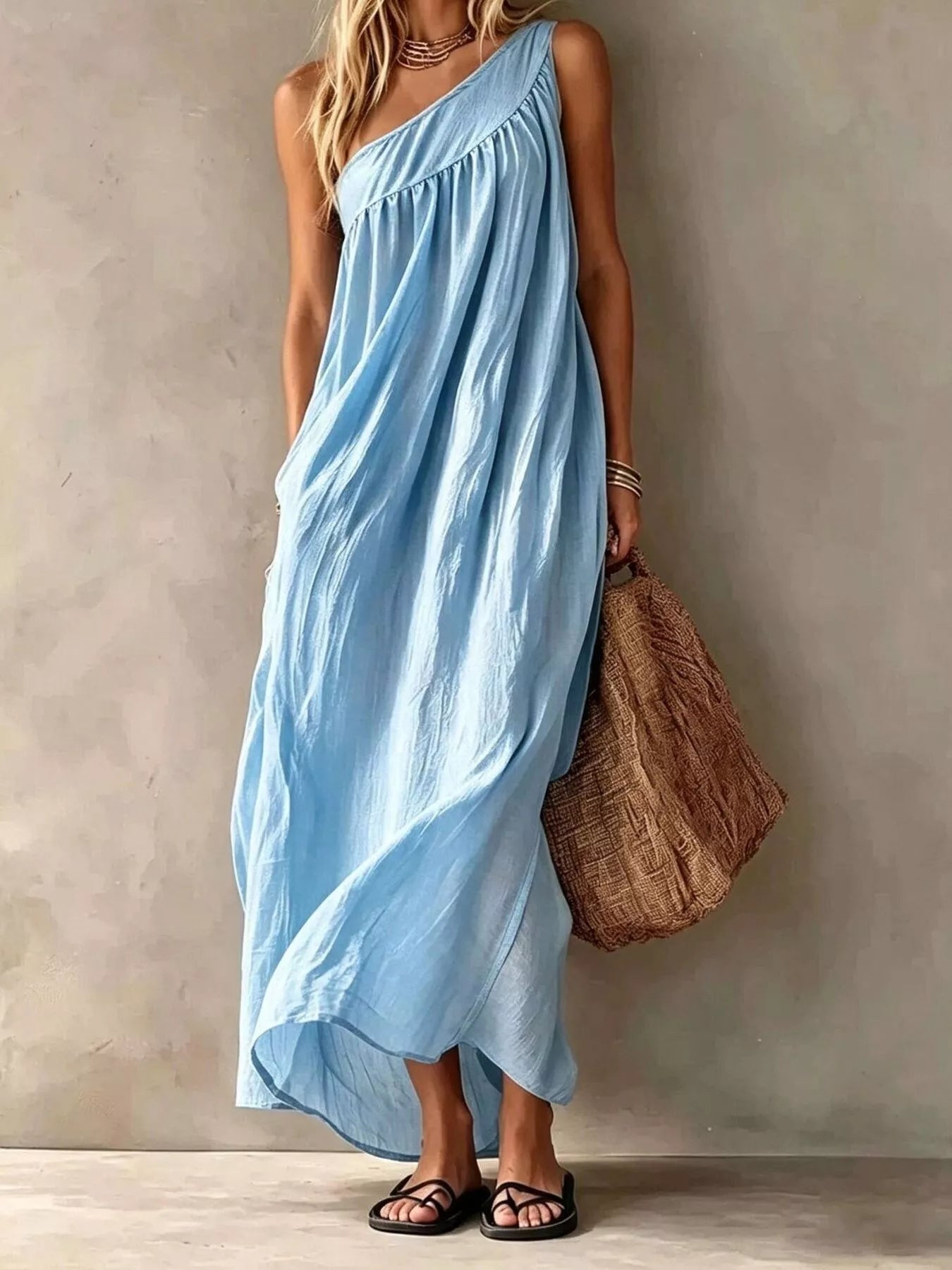 One-Shoulder Maxi Dress