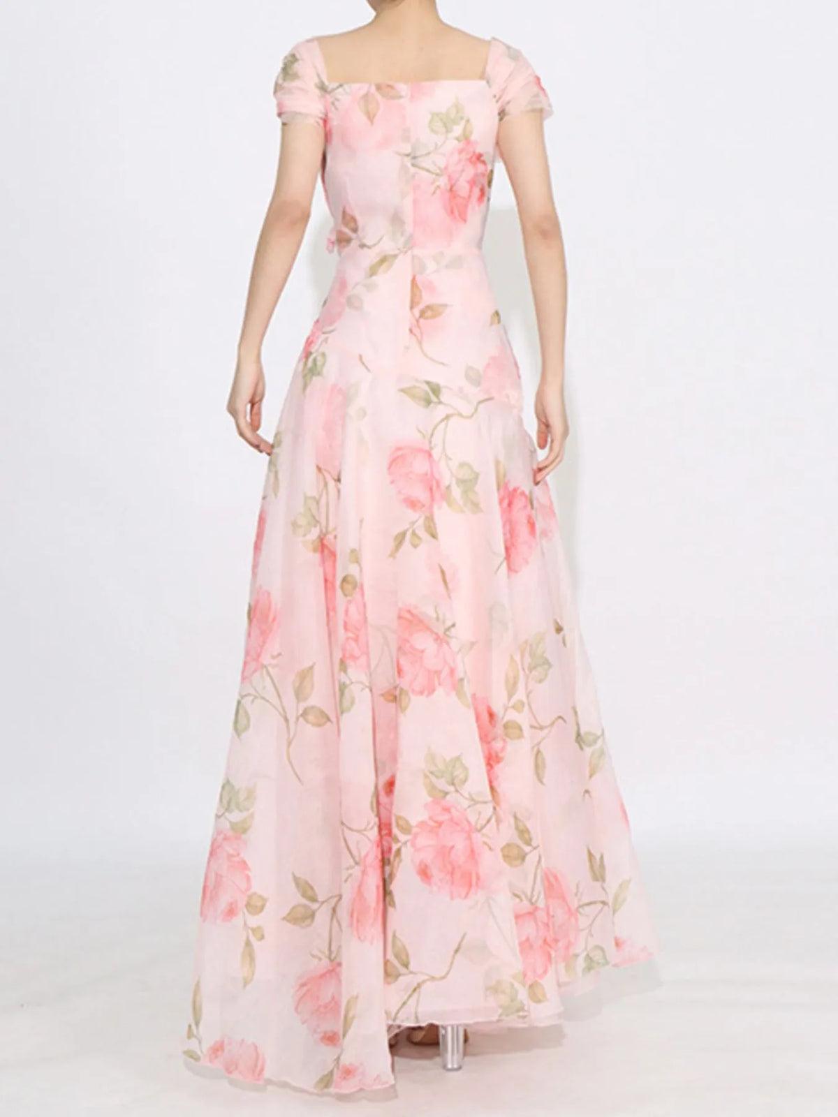 Floral Ruffled Maxi Dress in Print
