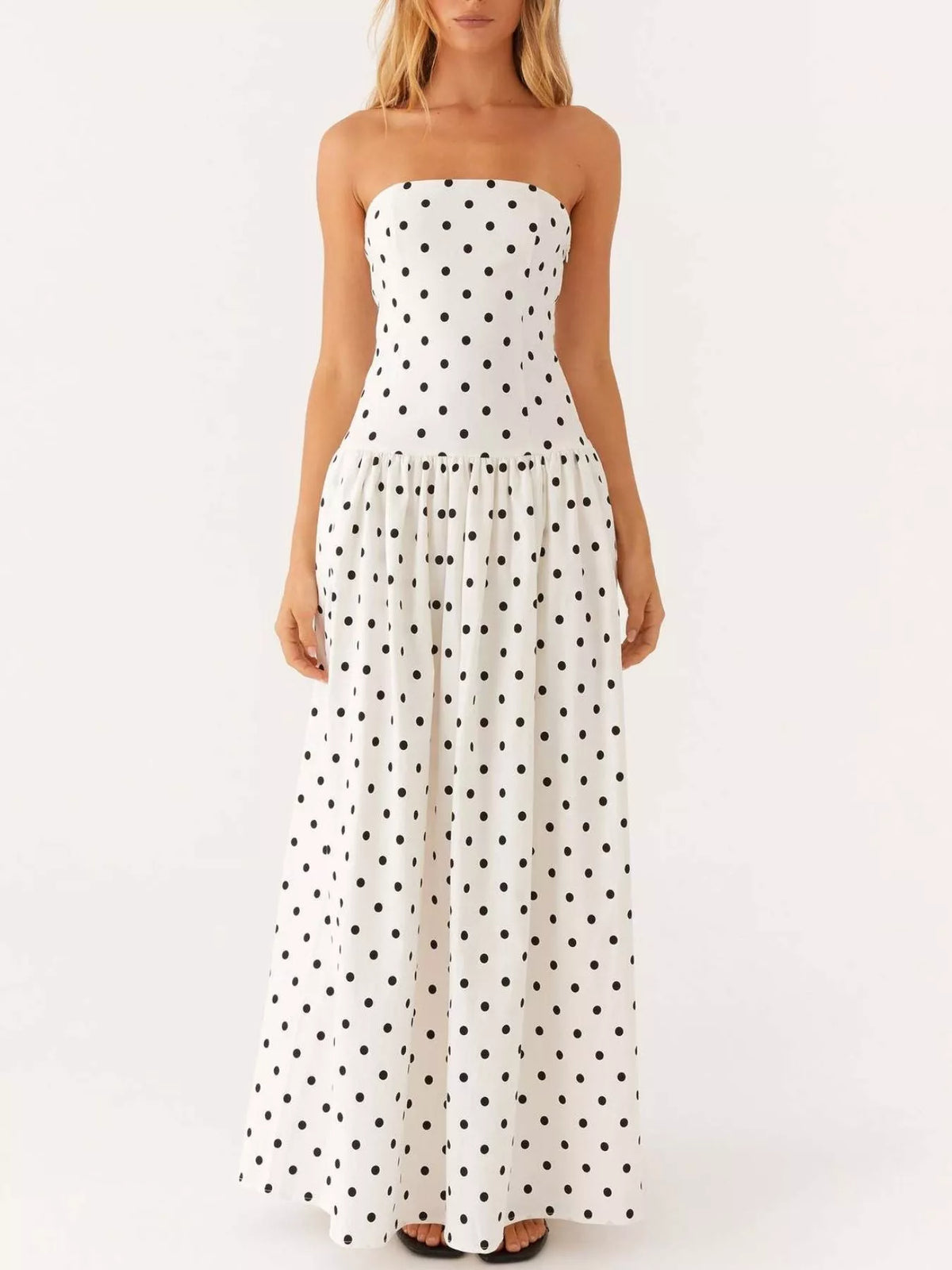 Ruched Tube Maxi Dress