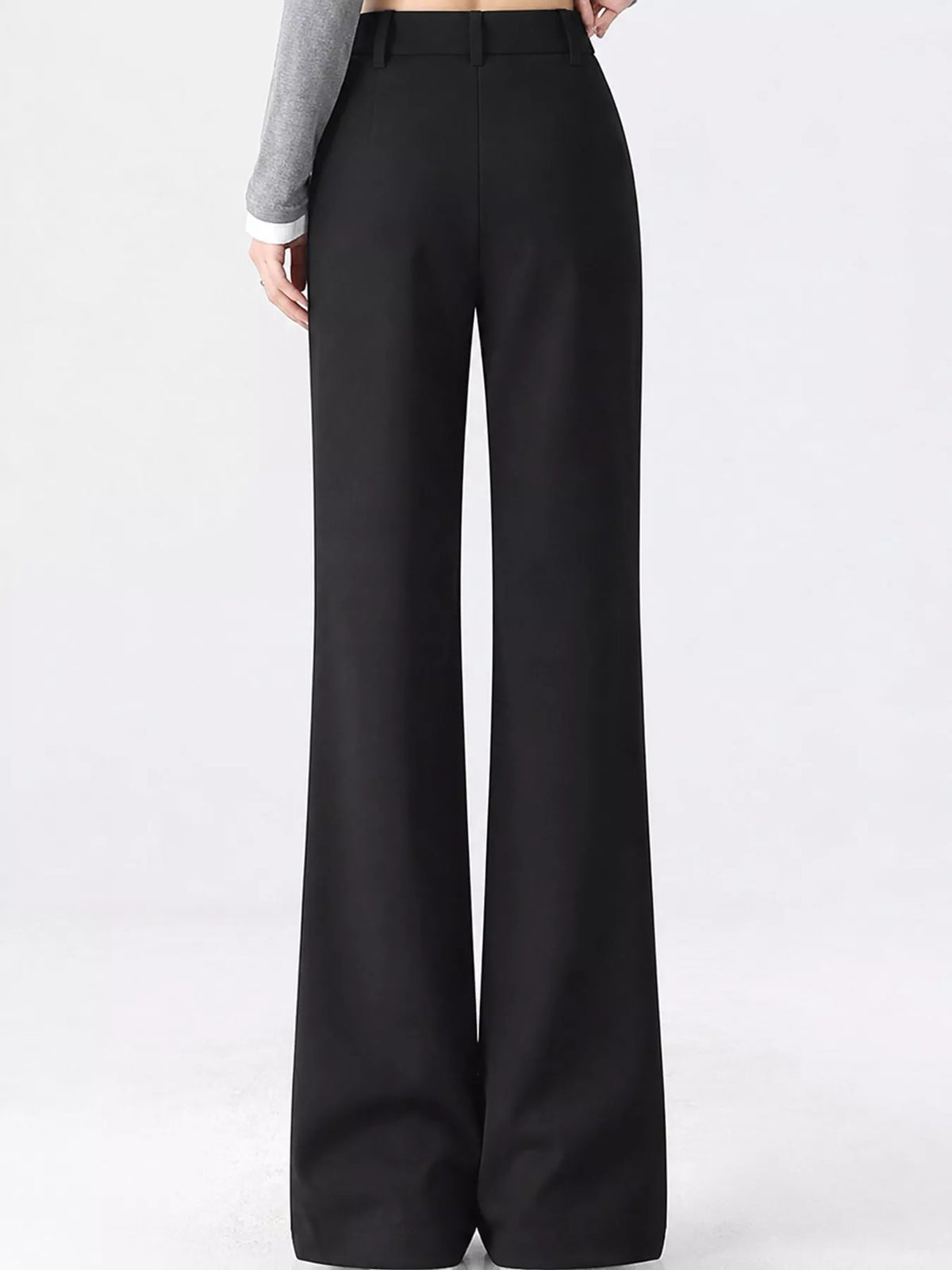 High-Waisted Straight-Leg Pants, Plus Size