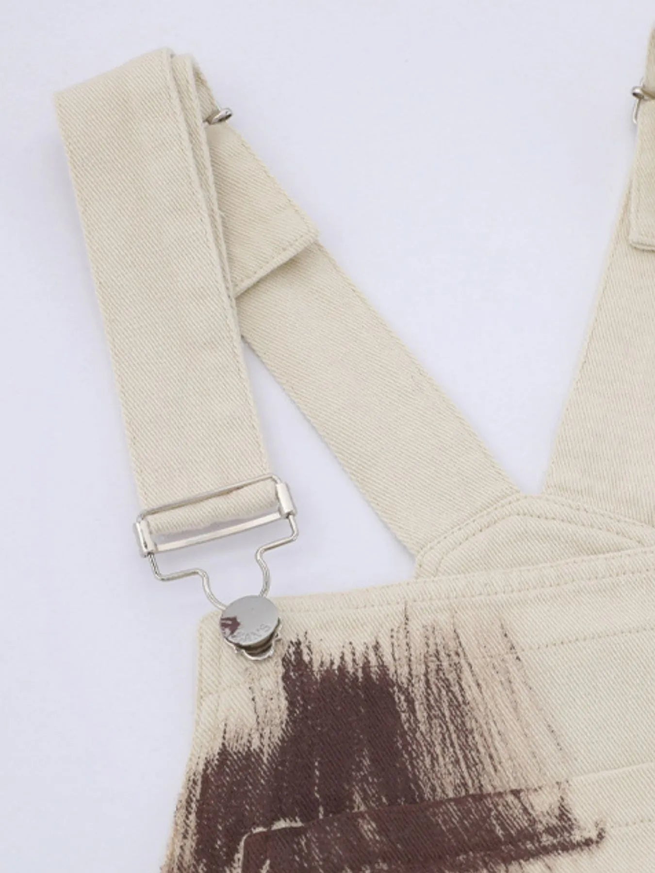 Wide Leg Overalls in Beige