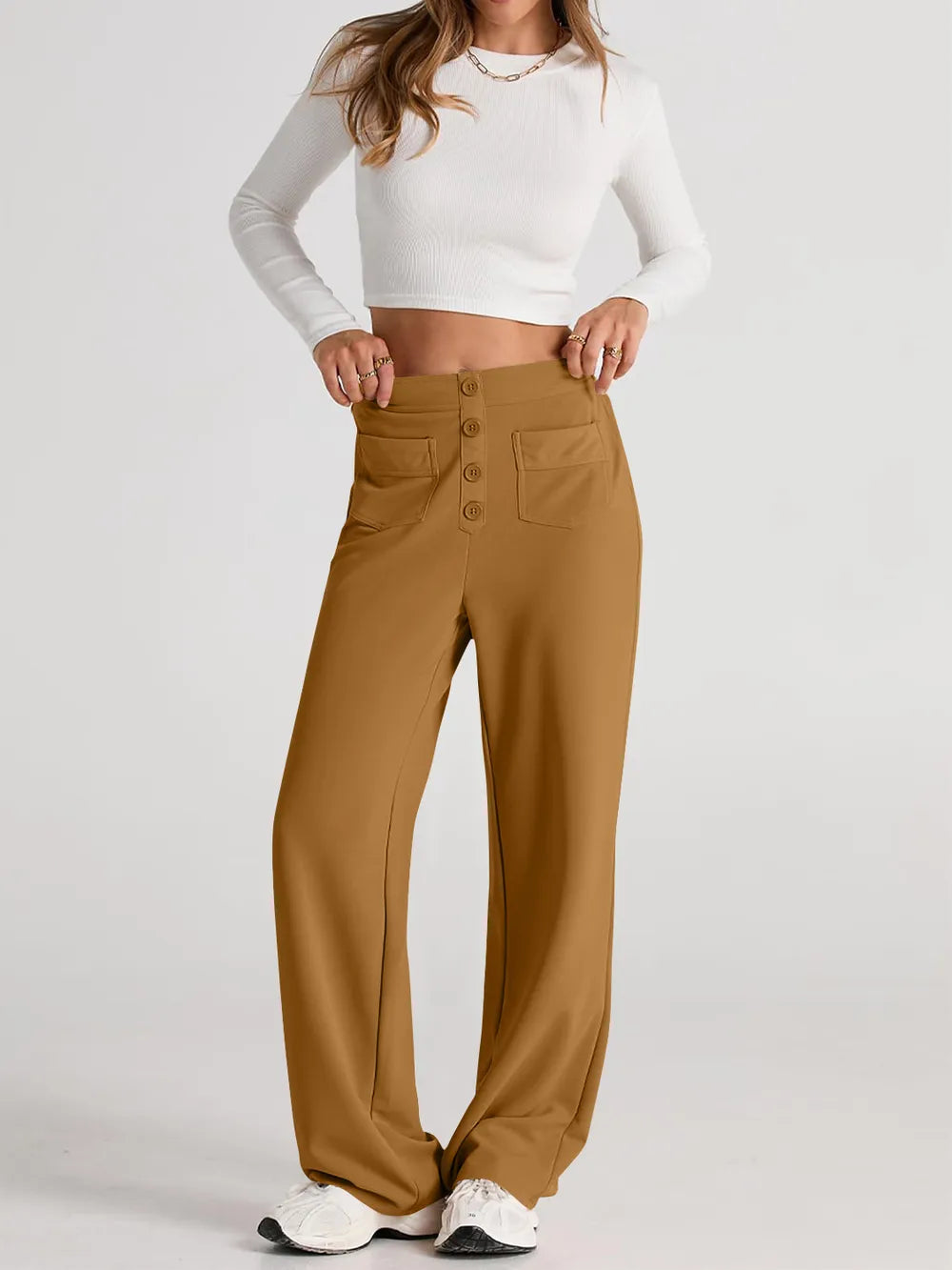 High-Rise Wide-Leg Pants by K&L