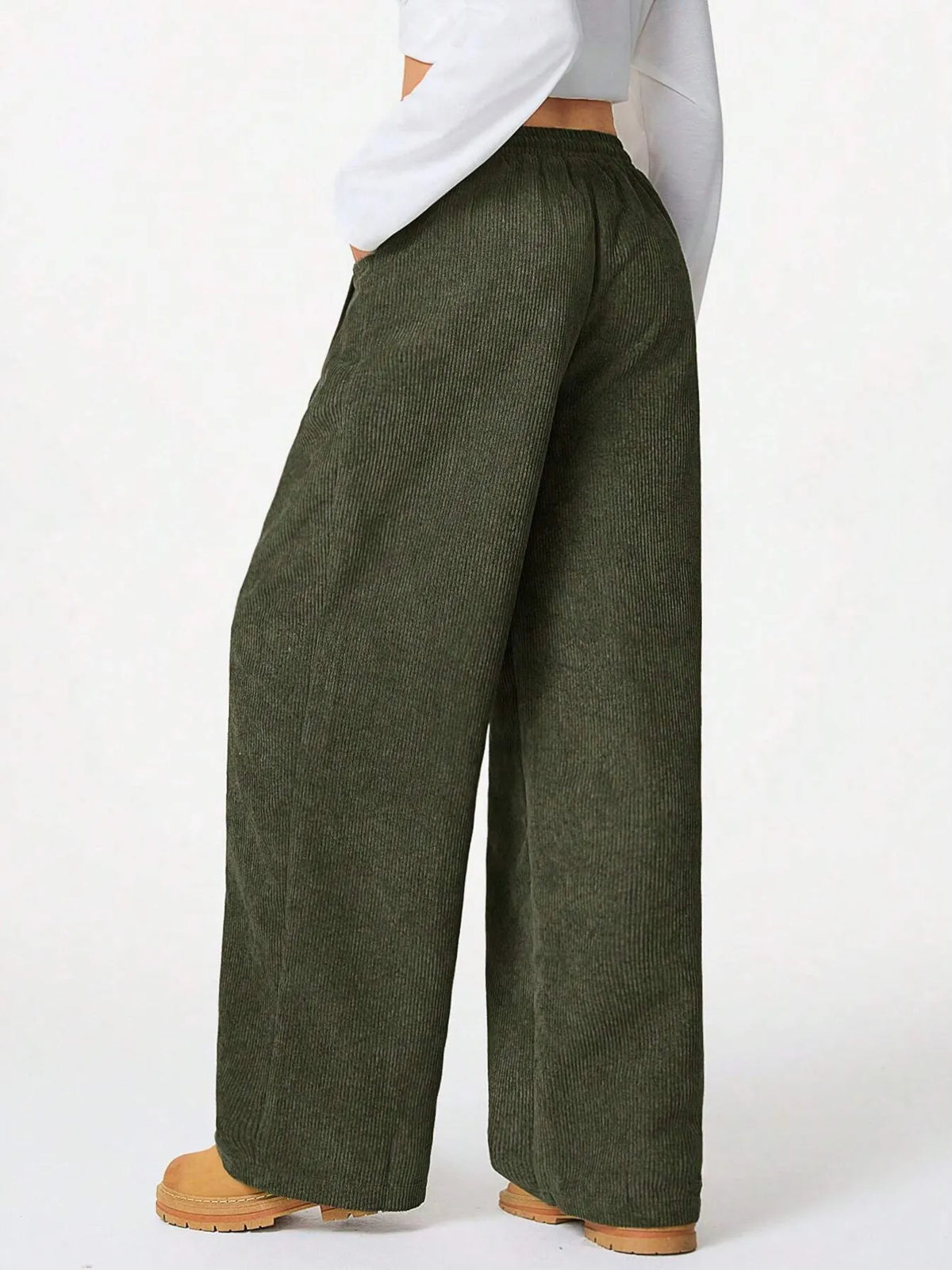 Relaxed Wide Leg Drawstring Pants
