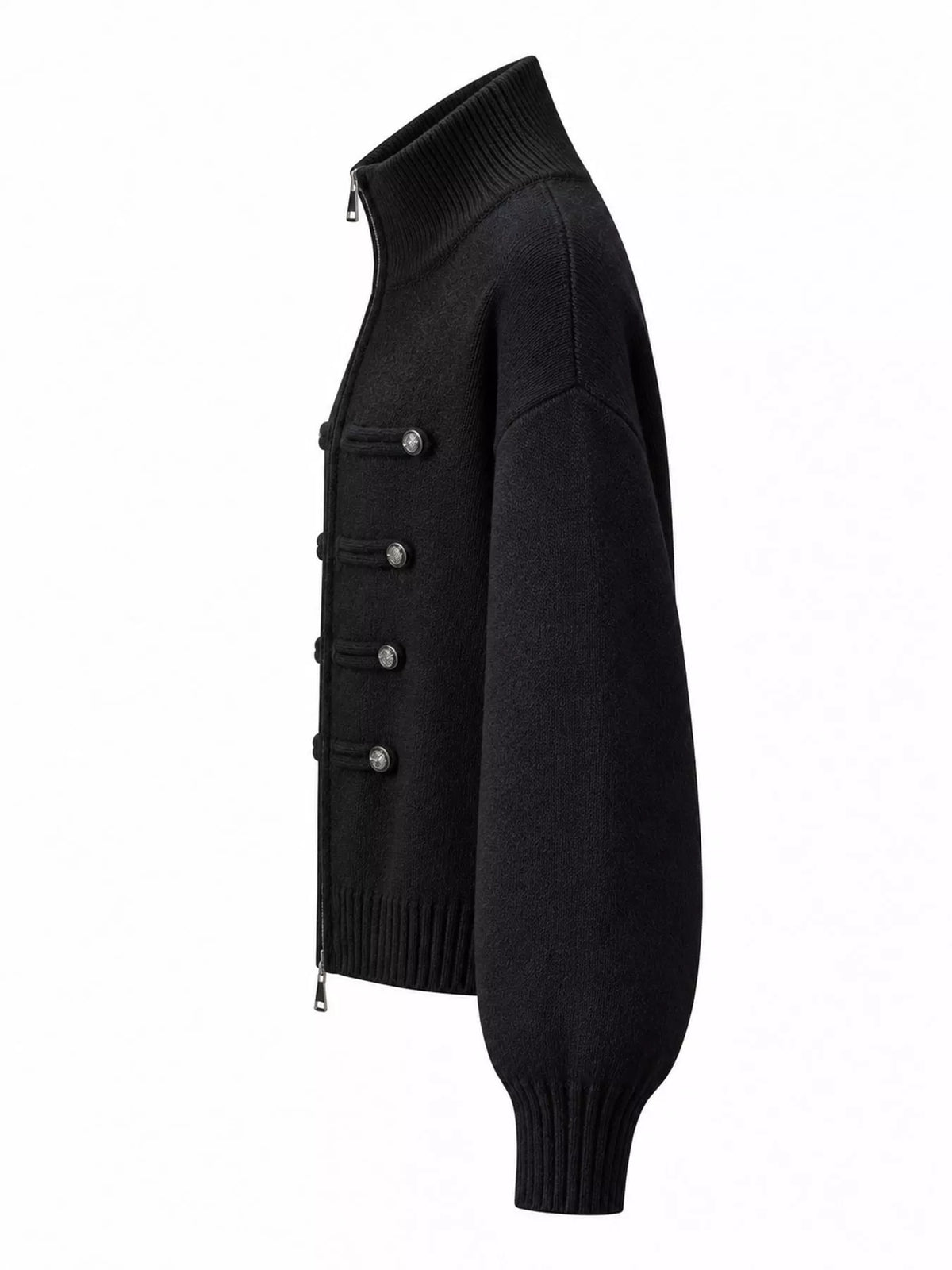 Turtleneck Zip-Up Cardigan