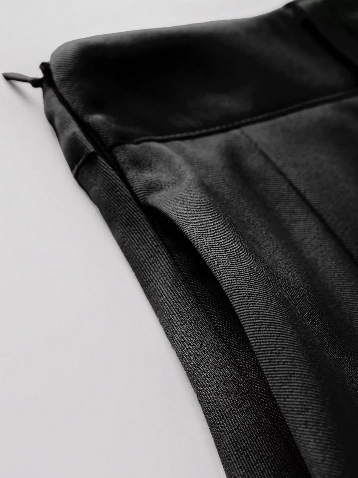 Pleated Mini Skirt in Black