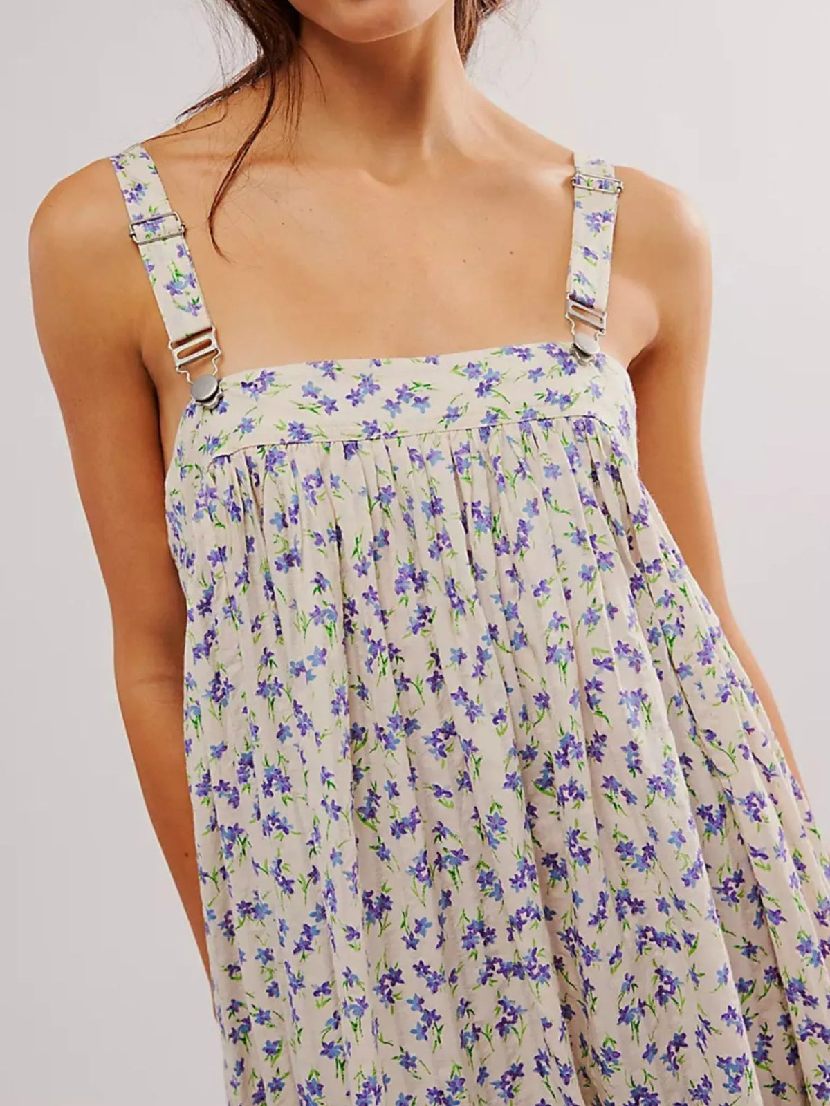 Floral Square-Neck Summer Dress