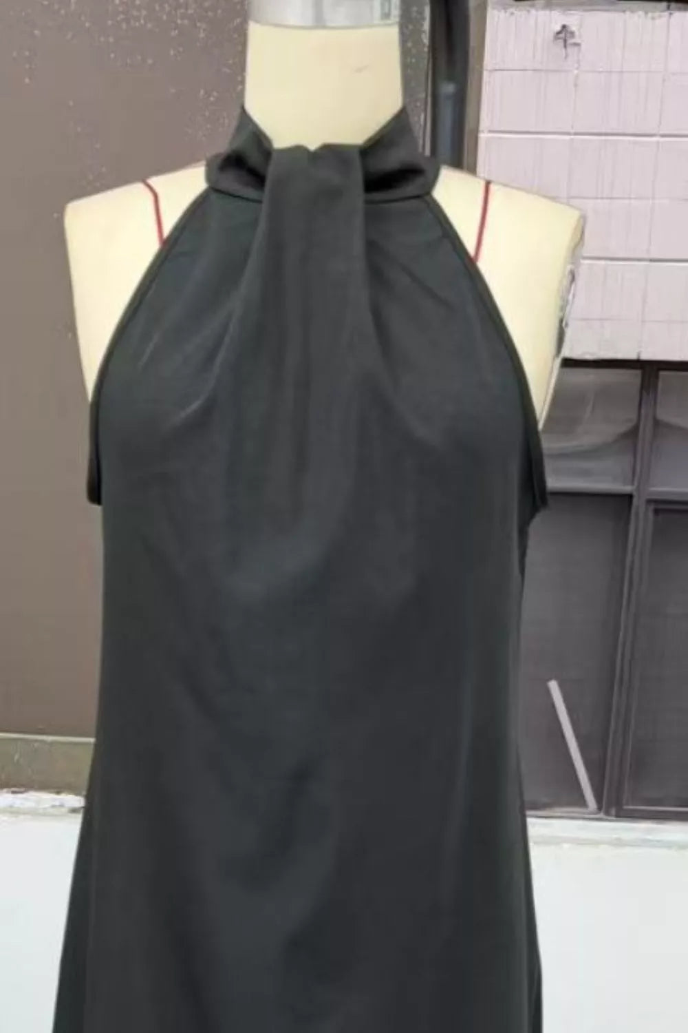 Halter Neck Sleeveless Maxi Dress with Slit