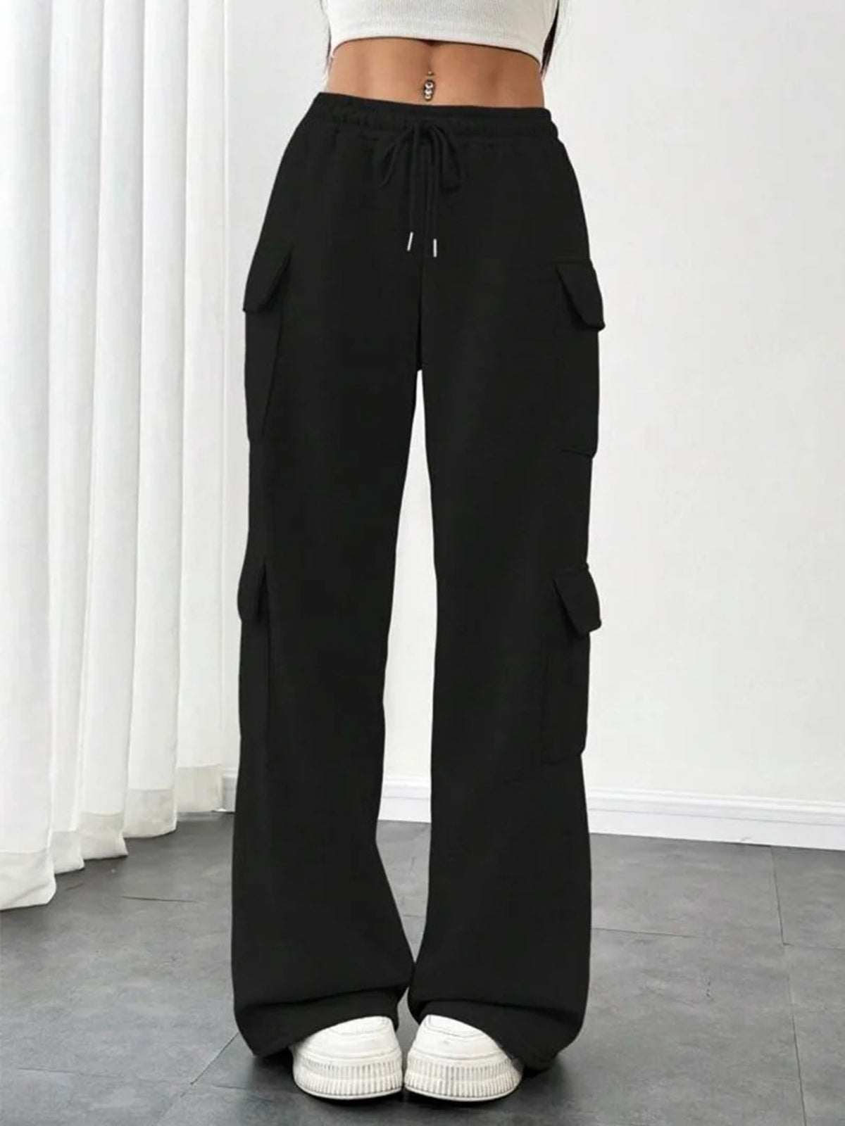 Drawstring Loose Fit Pants