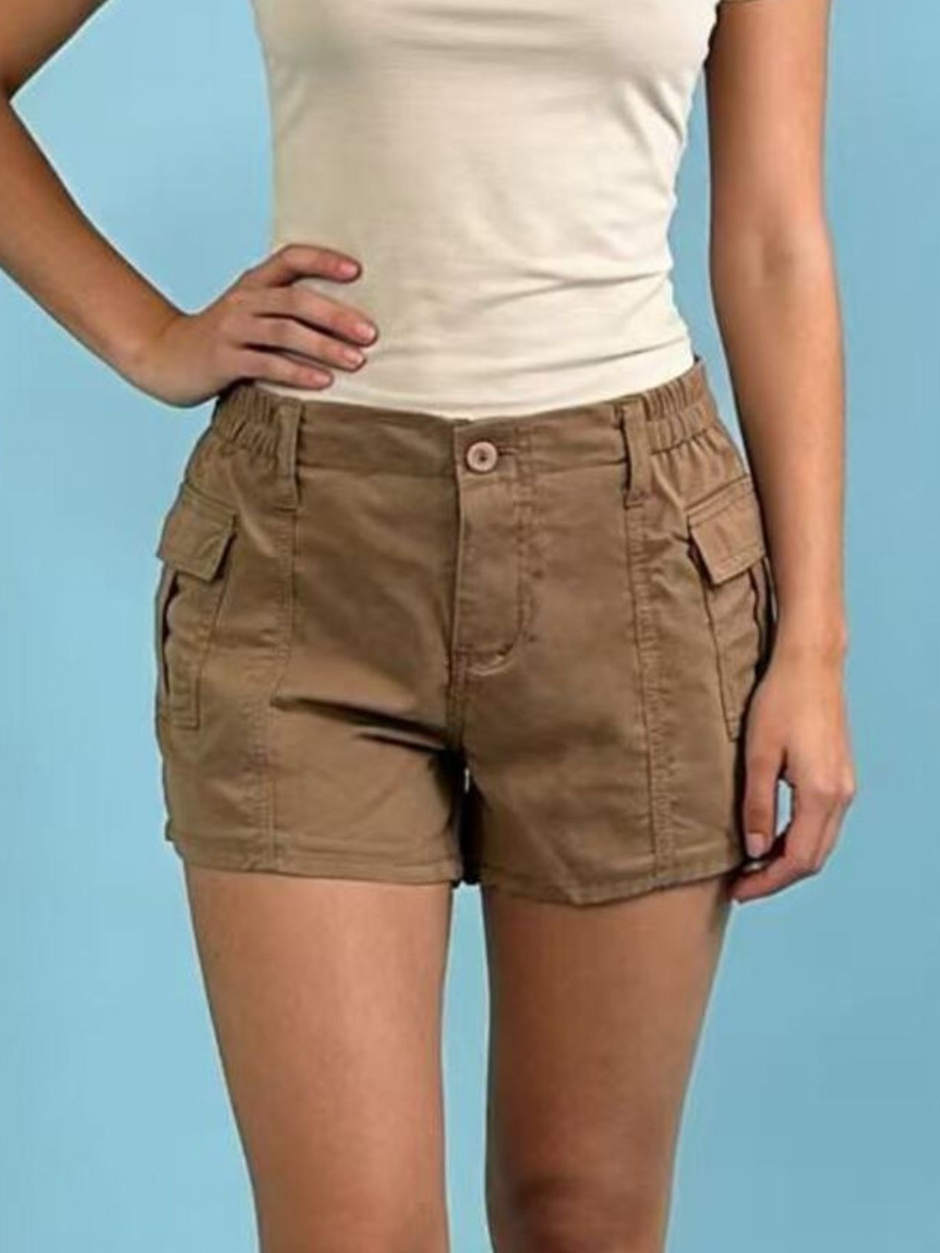 Casual Pocketed Shorts by Dreamy Drapes