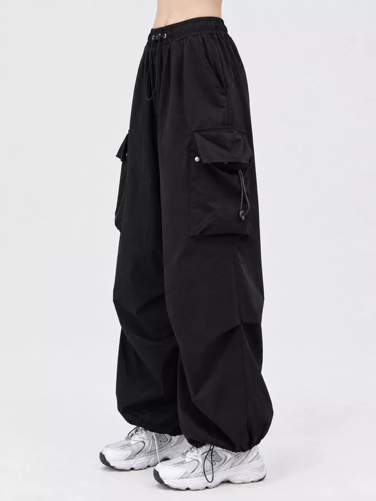 Oversized Drawstring Cargo Pants