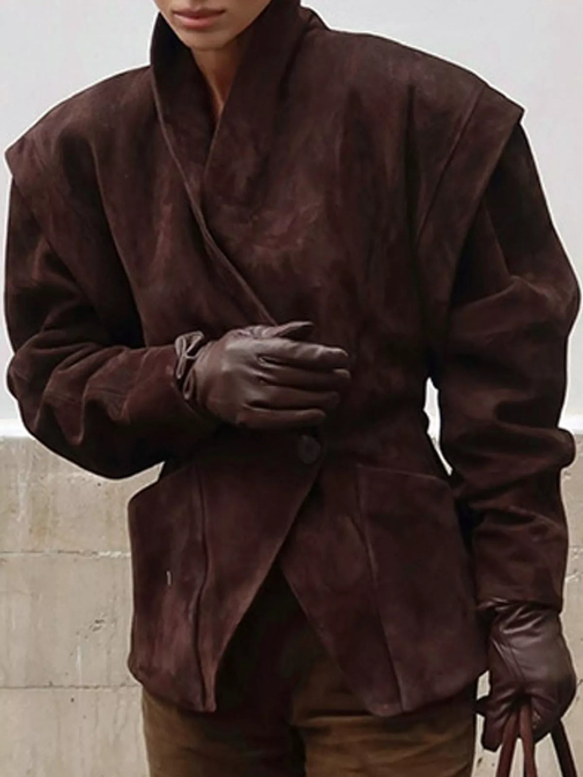 One-Button Long Sleeve Blazer
