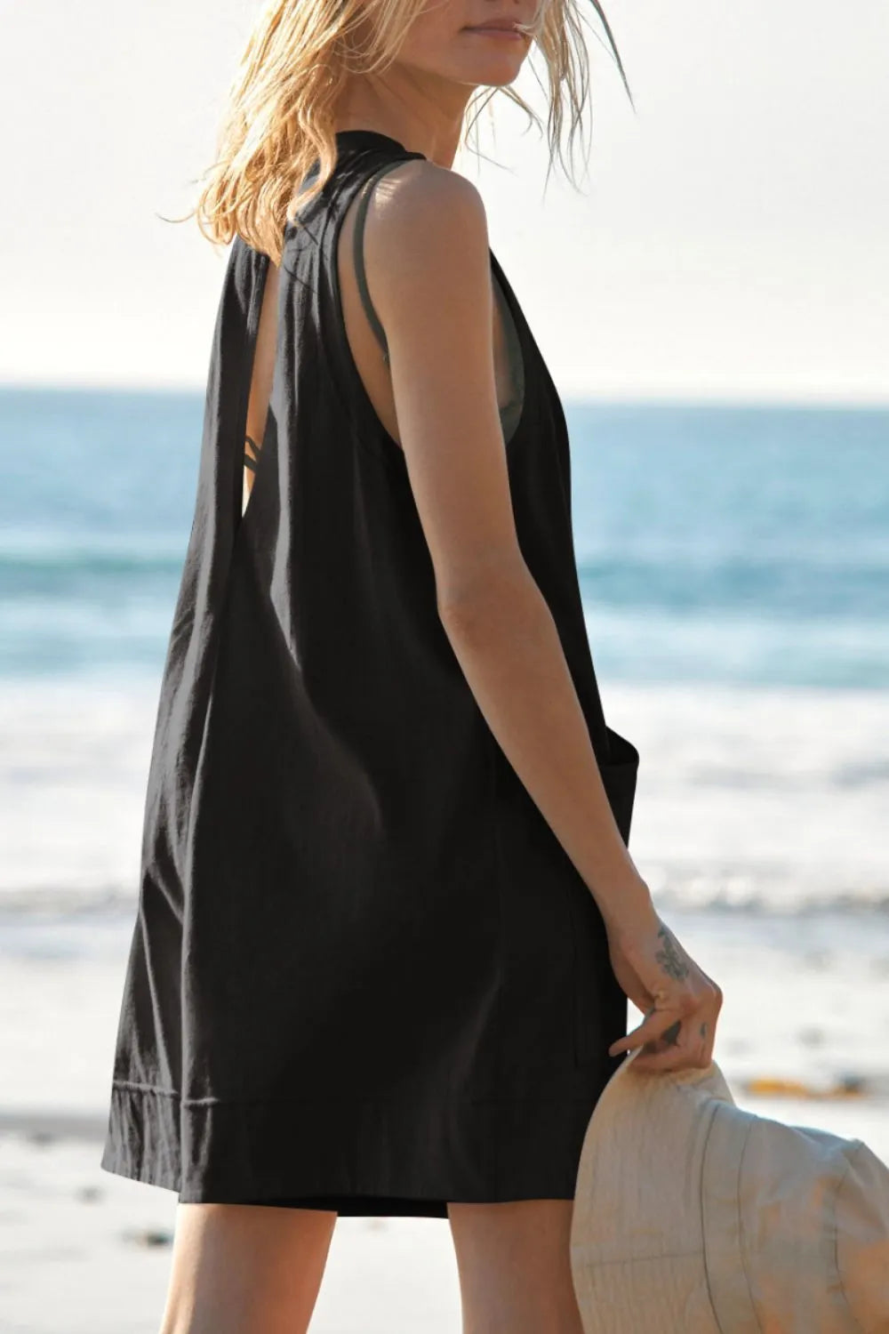 Round Neck Sleeveless Romper