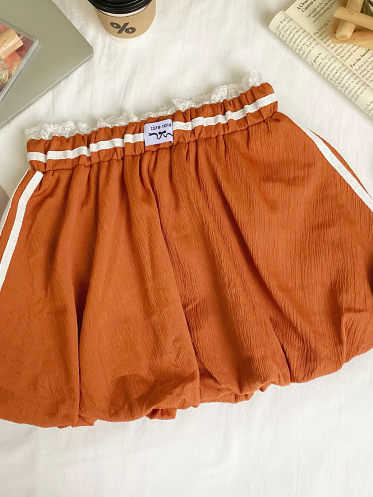Lace Trim Mini Skirt