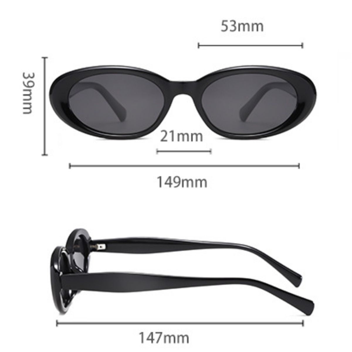 Ilussa Oval Sunglasses in black