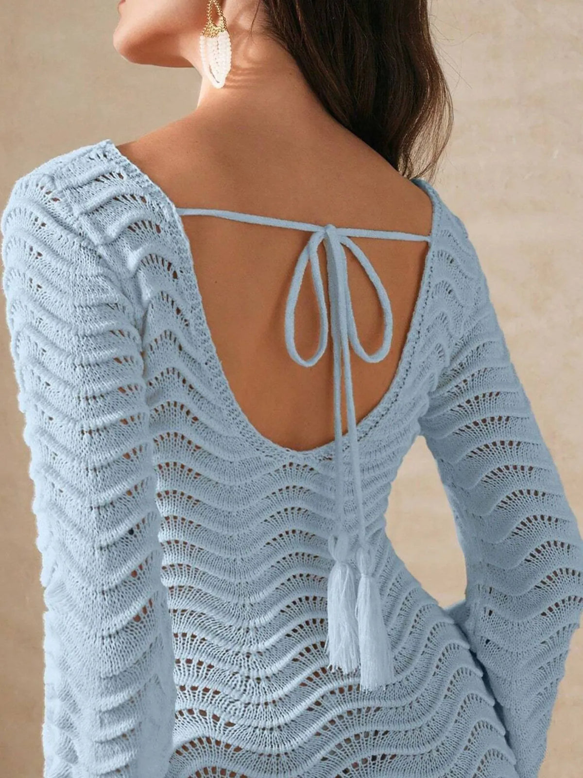 Openwork Crochet Maxi Dress with Cutouts