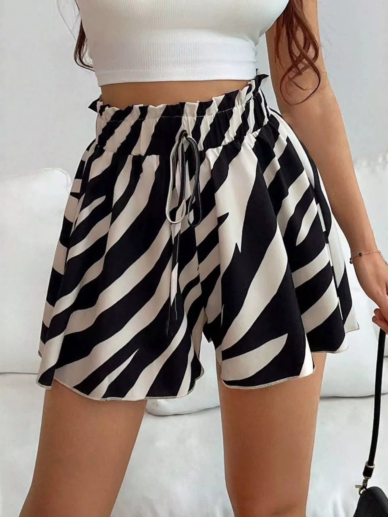 High-Waisted Paperbag Shorts