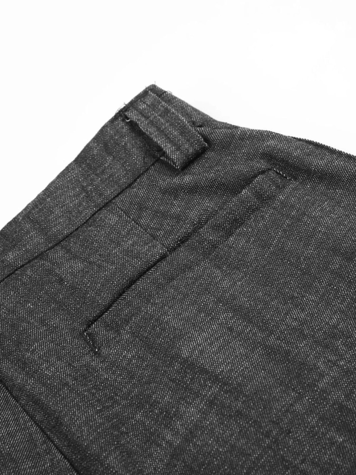 Buttoned Wide Leg Jeans in Black by TrendMaster