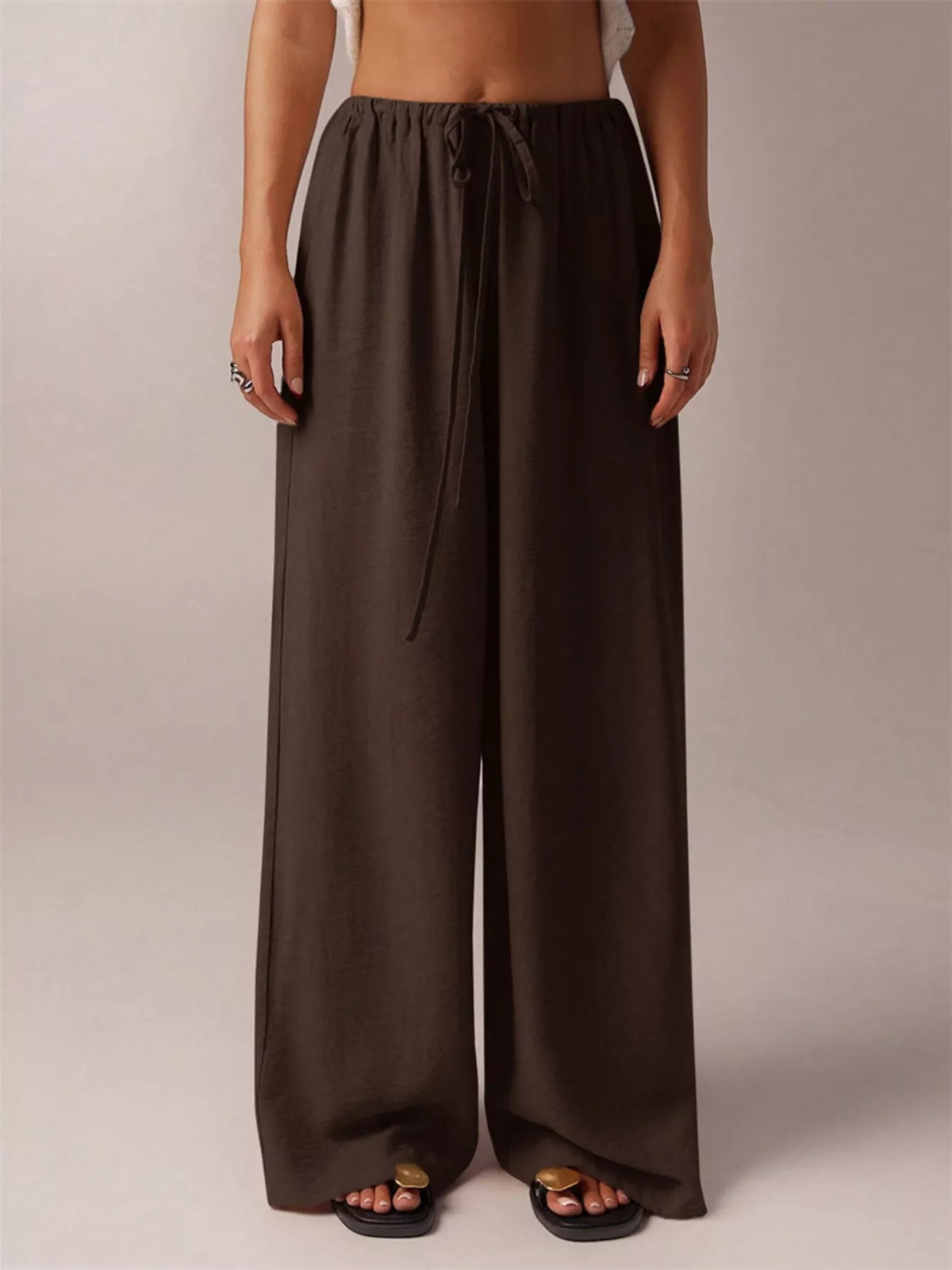 Essential Wide Leg Drawstring Pants