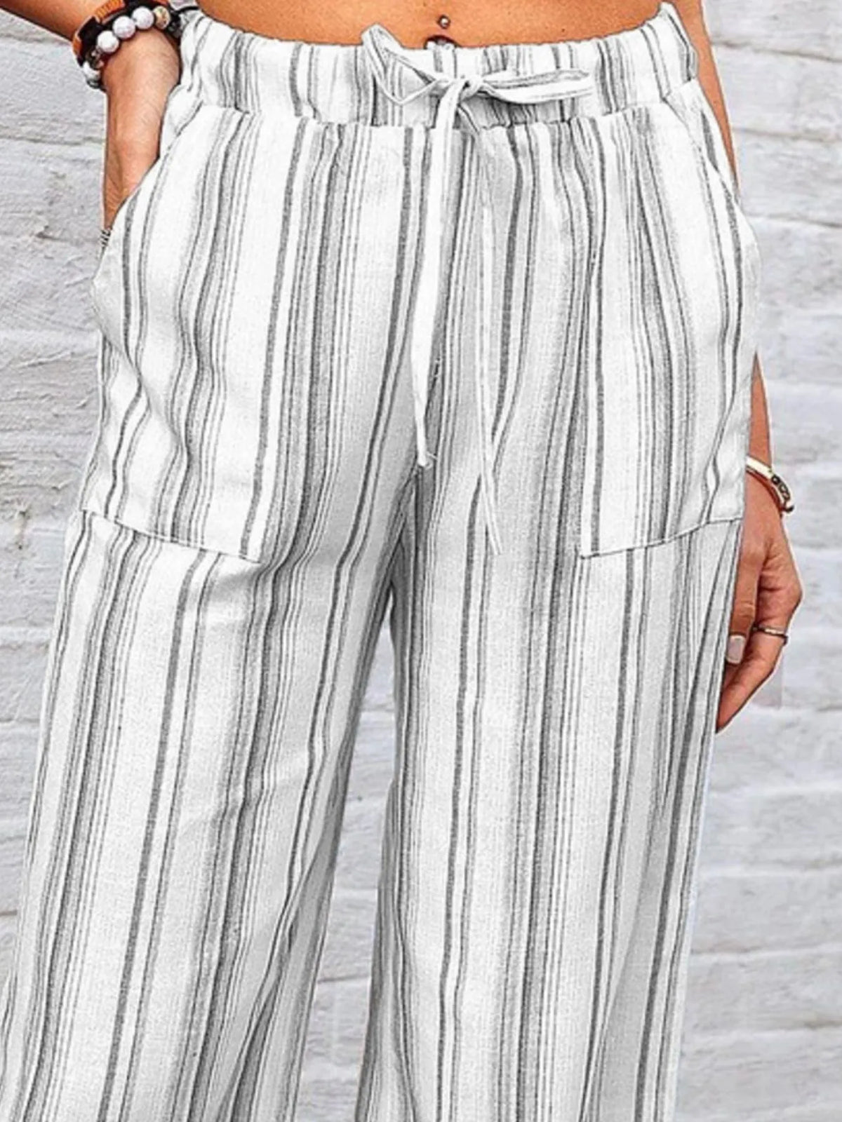 Striped Wide Leg Pants