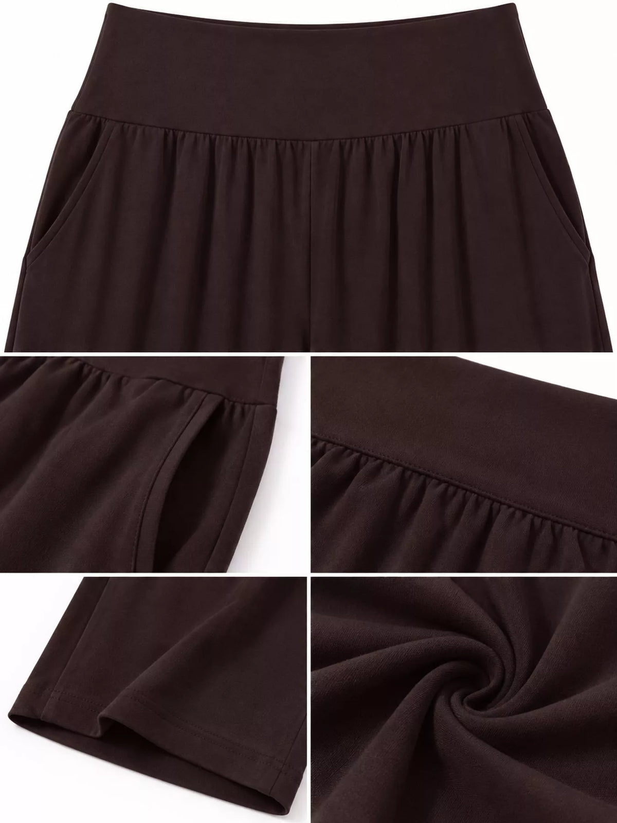 High-Rise Wide-Leg Pants with Pockets