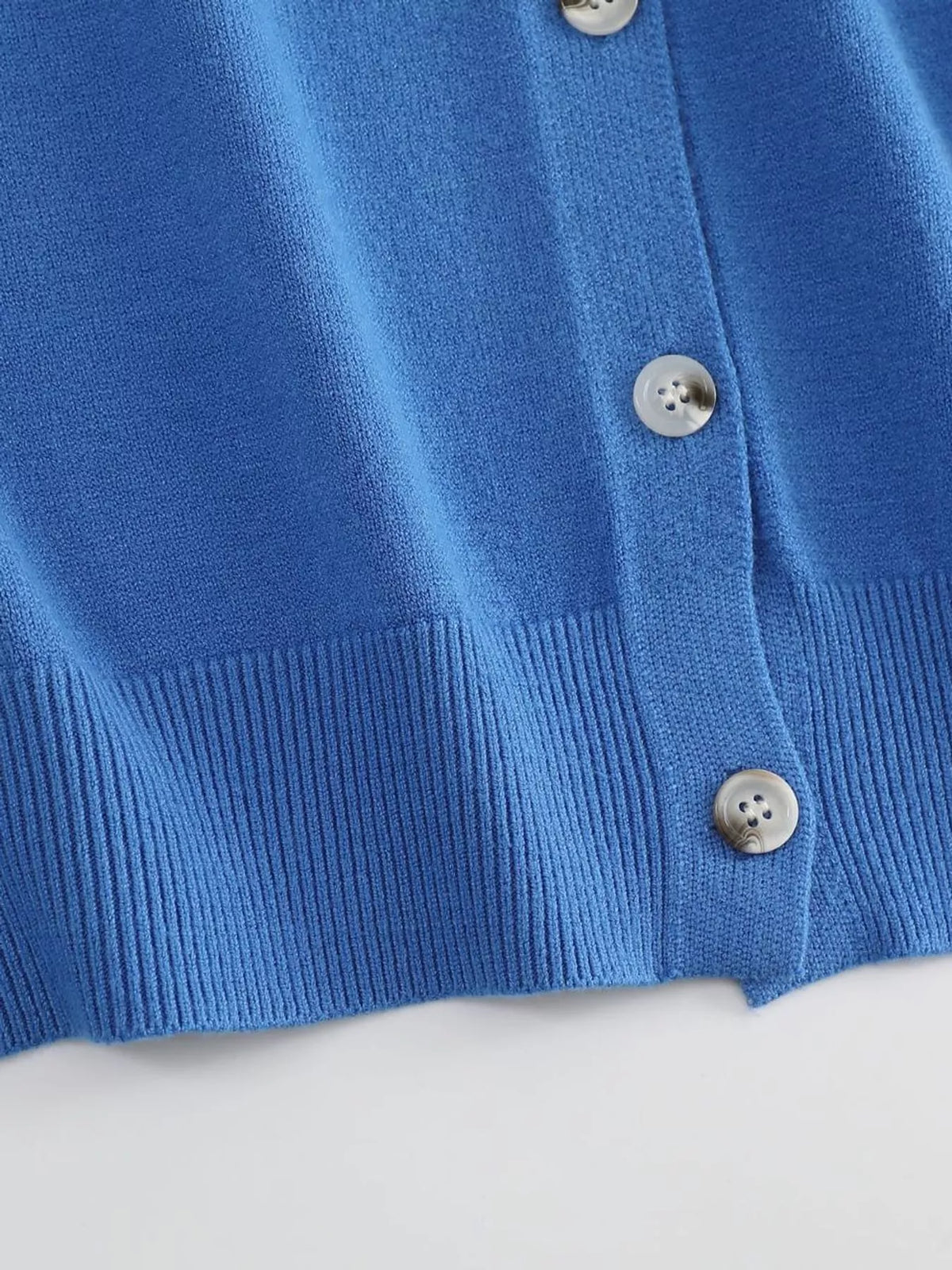 Button-Down Ribbed Knit Cardigan