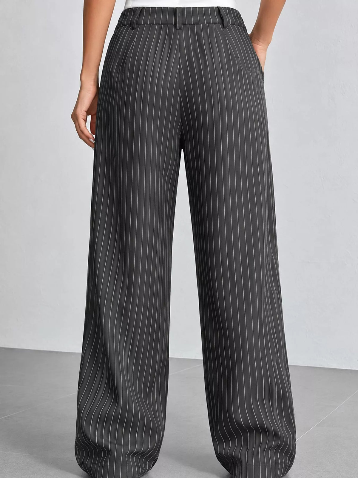 Striped Wide-Leg Pants
