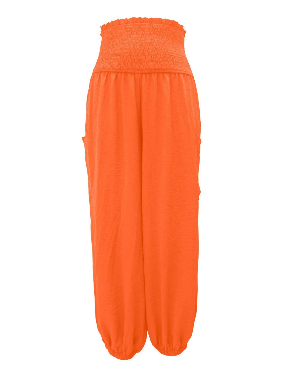 Smocked Waist Harem Pants