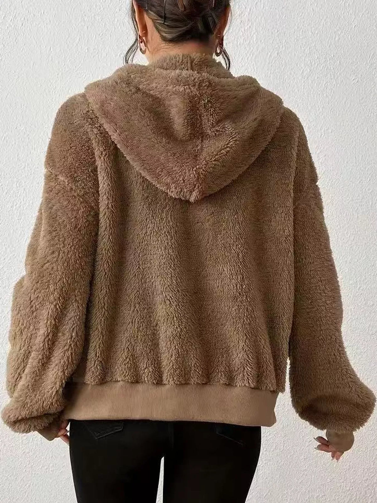 Fleece Zip-Up Hooded Jacket