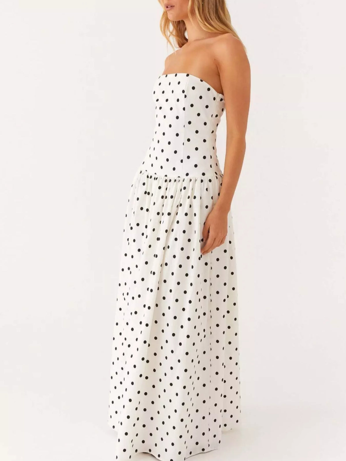 Ruched Tube Maxi Dress