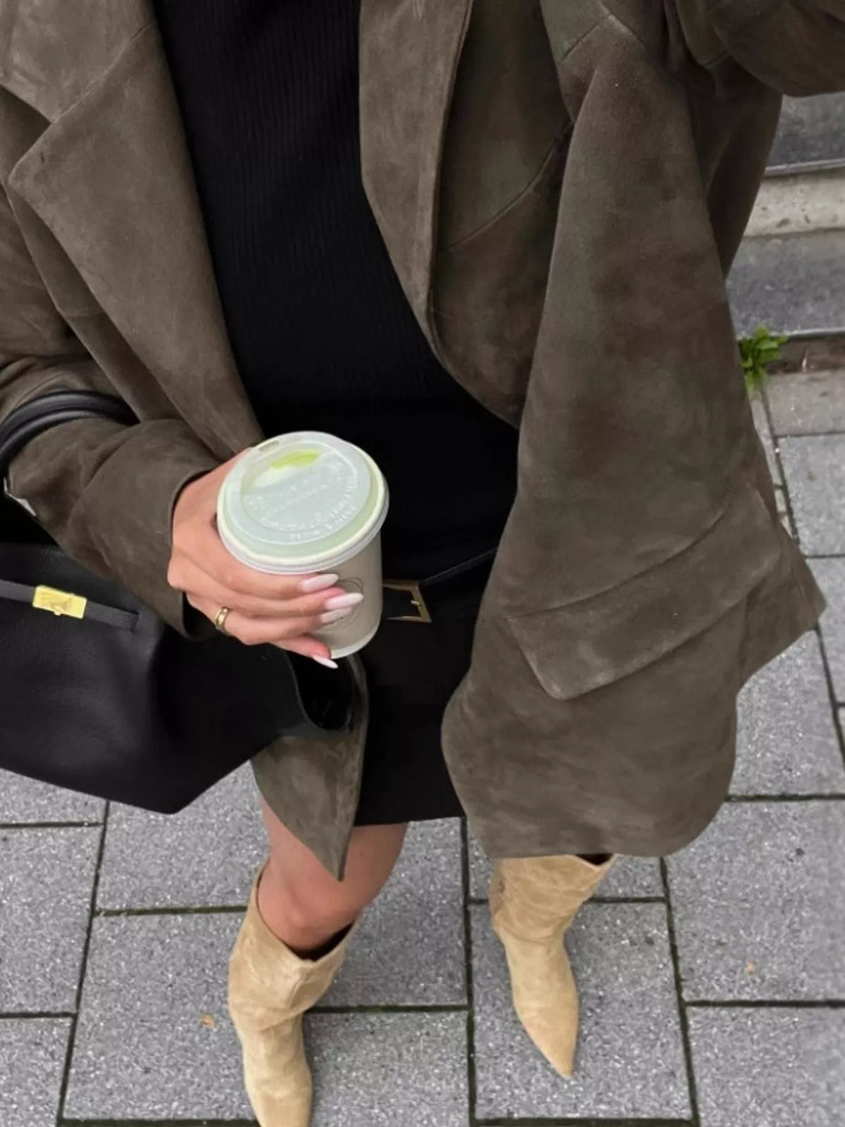 Lapel Collar Button-Up Blazer