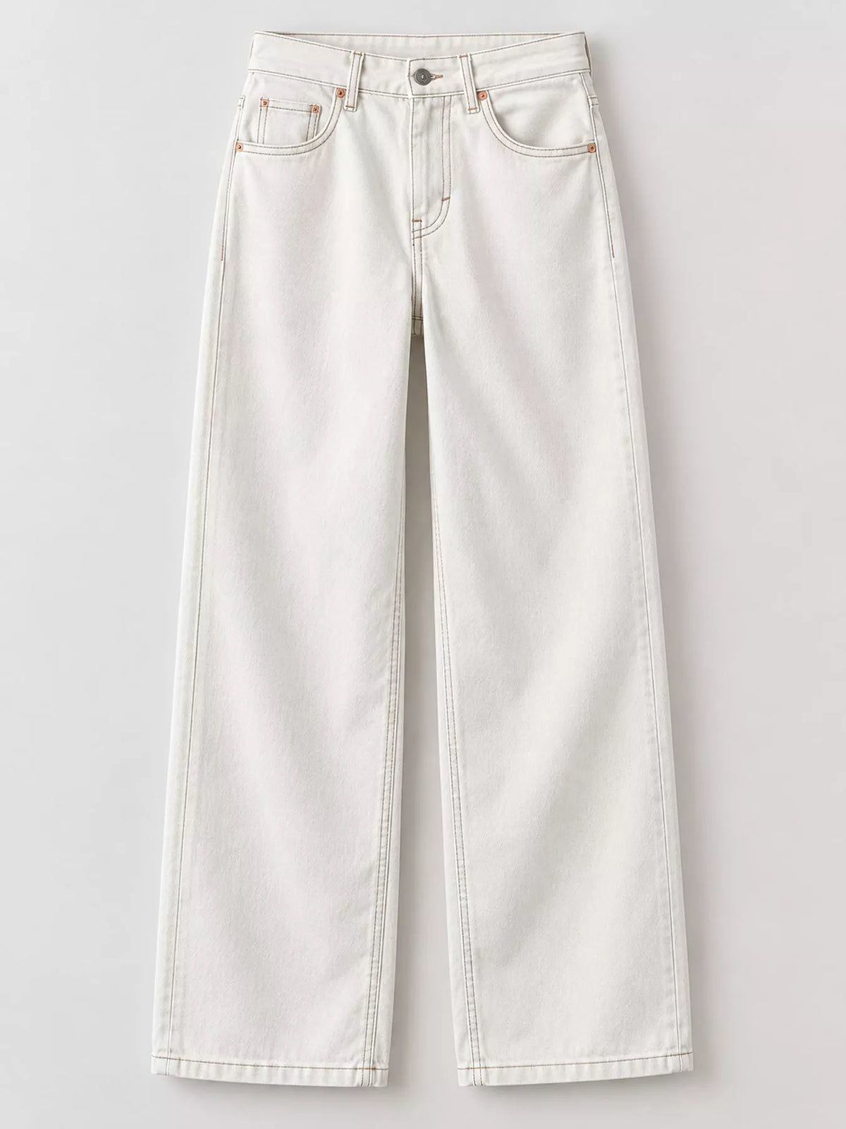 Wide-Leg Vintage Wash Jeans