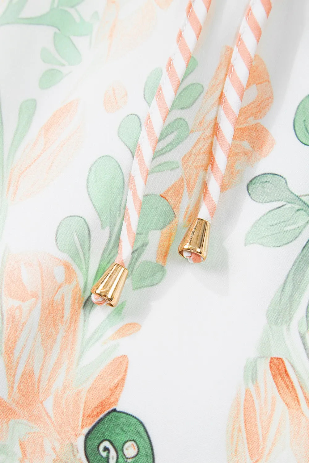 Floral Tie Neck Layered Dress in Sherbet