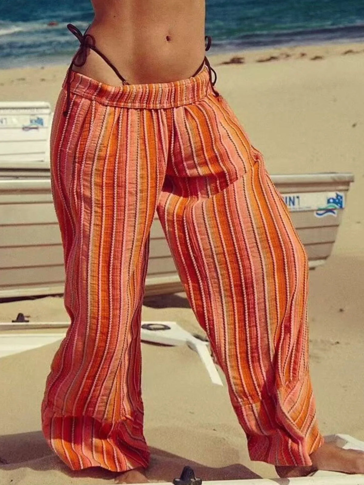Striped Wide Leg Pants