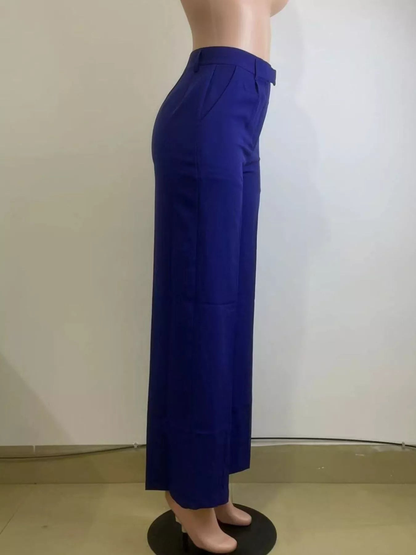 High-Waisted Wide-Leg Pocket Pants