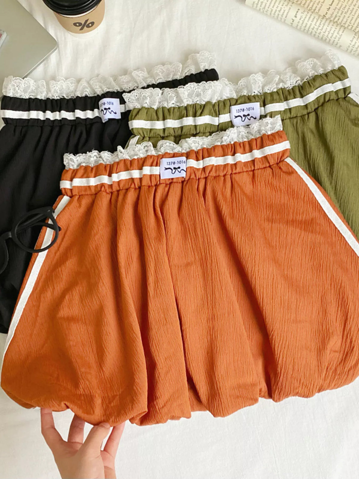Lace Trim Mini Skirt