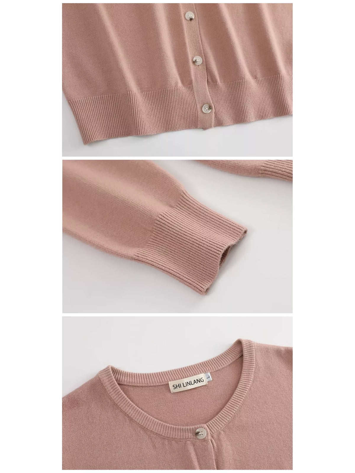 Button-Down Ribbed Knit Cardigan
