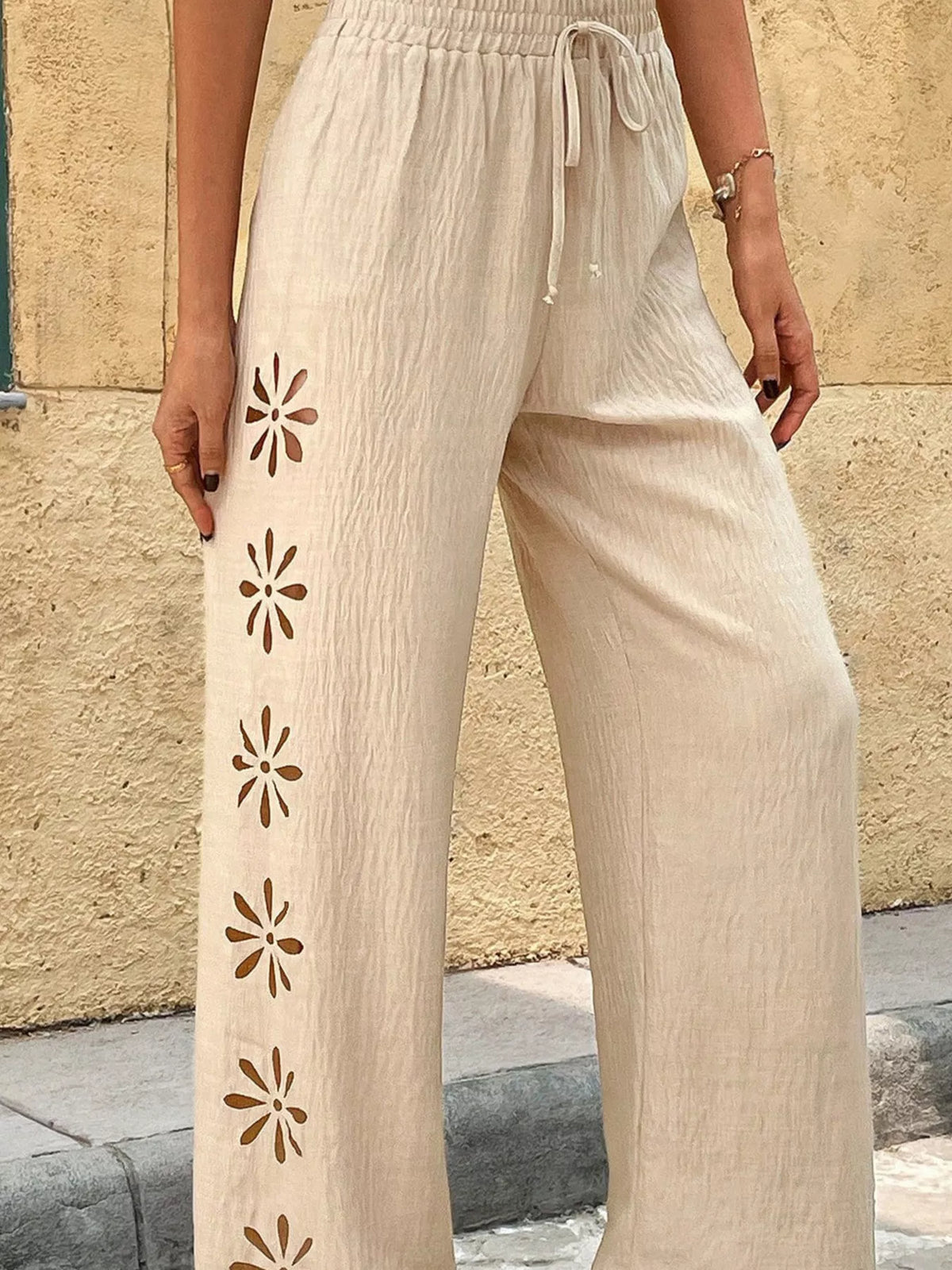 Cutout Wide Leg Pants
