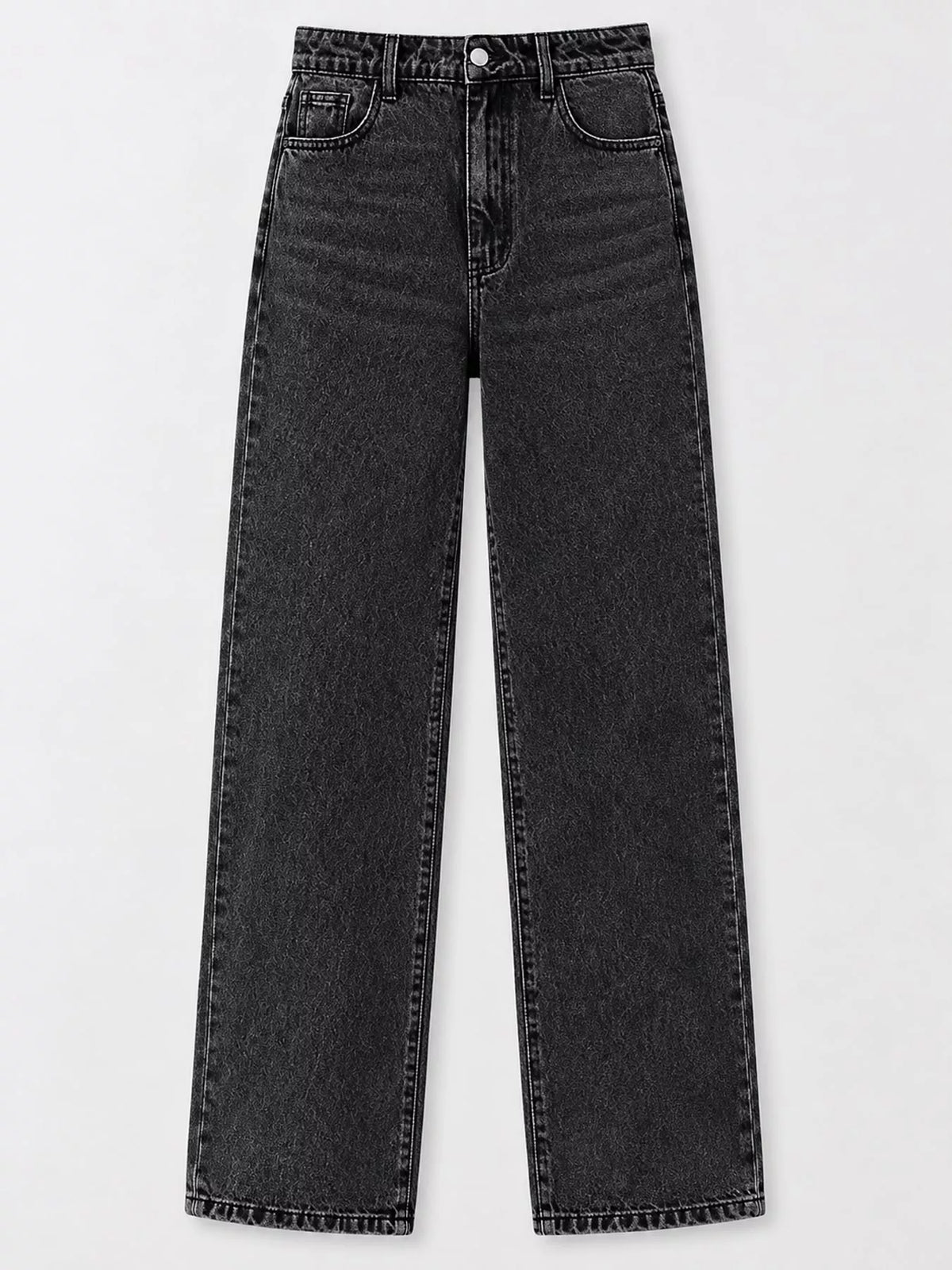 High-Waisted Vintage Wash Jeans