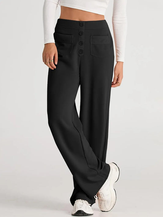 High-Rise Wide-Leg Pants by K&L