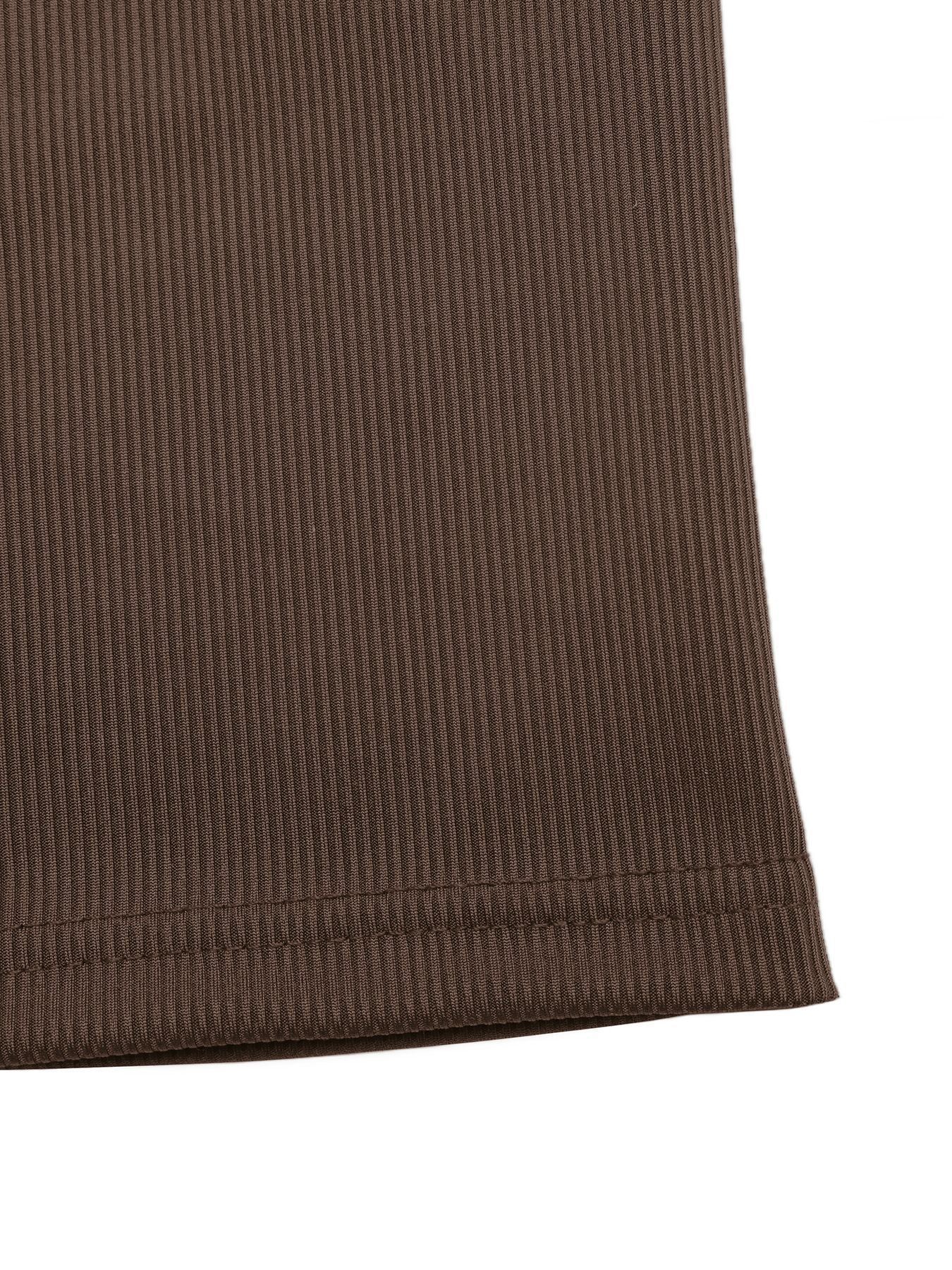 Halter Neck Wide Leg Jumpsuit in Brown