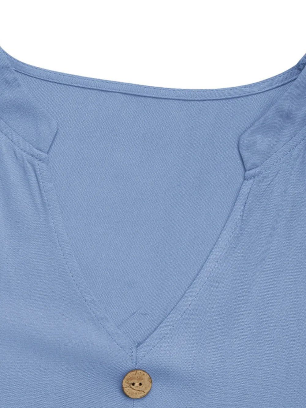 Notched Tiered Midi Dress in Light Blue