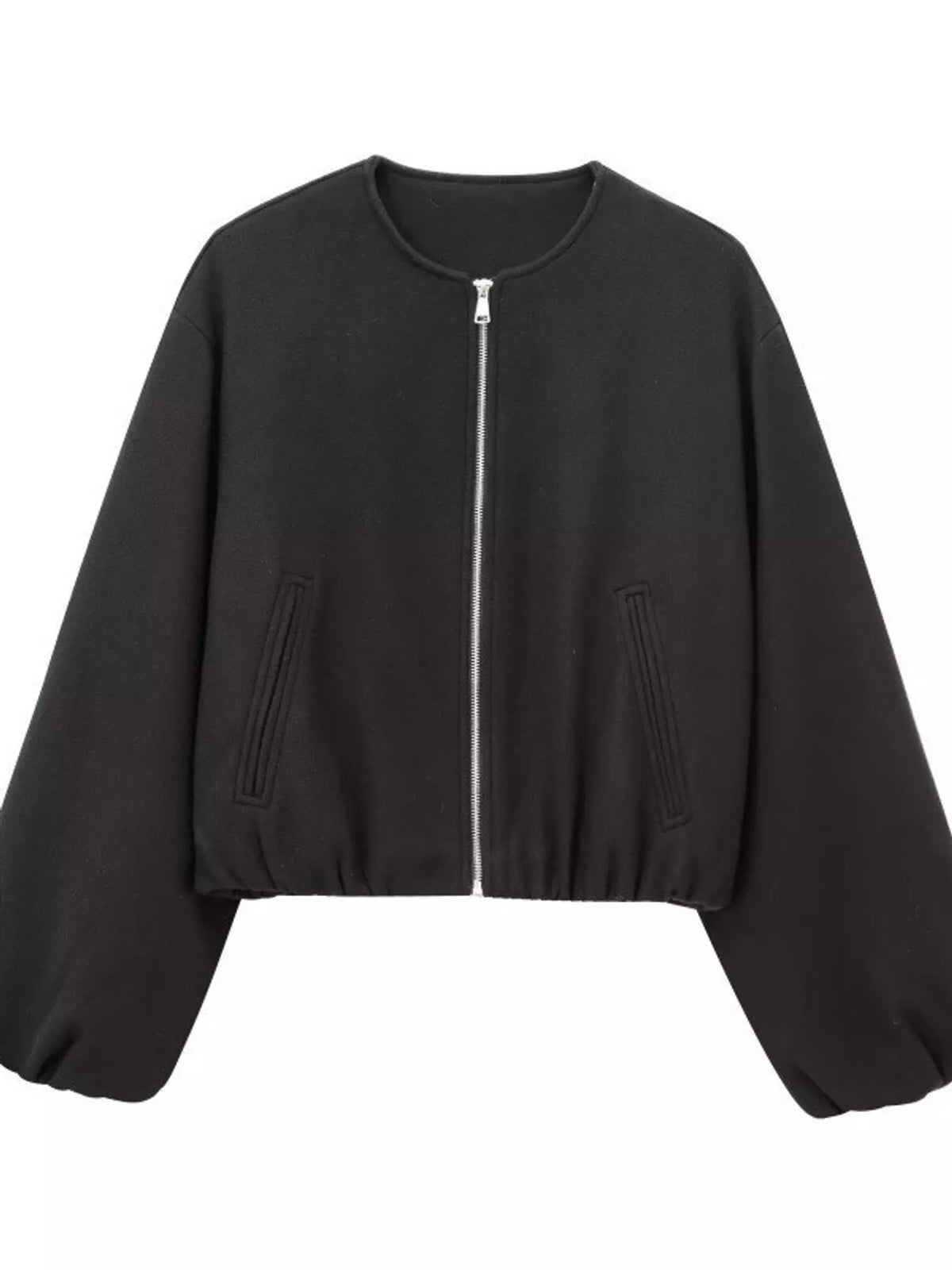 Fleece Zip-Up Cropped Jacket