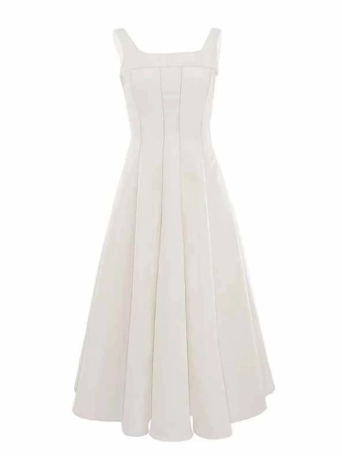 A-Line Sleeveless Midi Dress